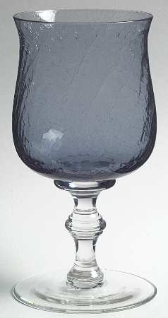 Crystalline Blue Water Goblet