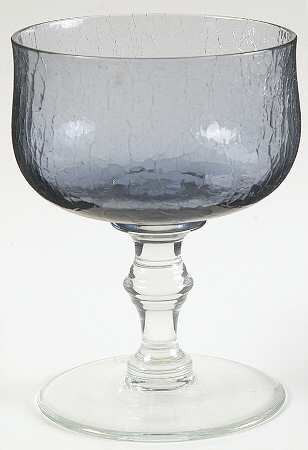 Crystalline Blue Champagne/Tall Sherbet by Gorham Crystal