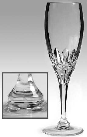 Diamond Clear (Cut, Newer) Fluted Champagne