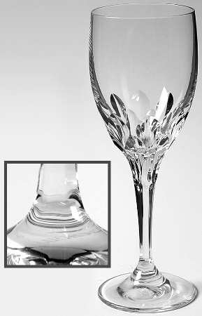Diamond Clear (Cut, Newer) Wine Glass