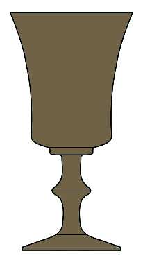 Elegance Brown Water Goblet