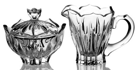 Lotus Creamer and Sugar with Lid Set