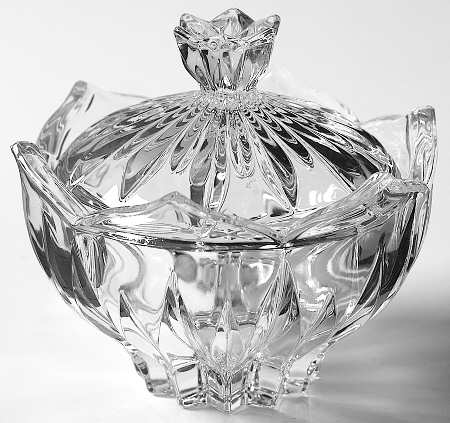 Lotus Bowl Has Lip, Sugar Bowl & Lid