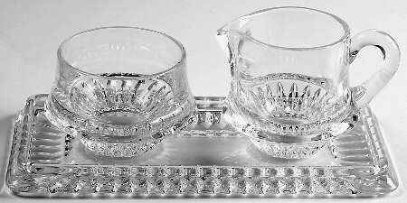 Lyric Creamer, Sugar and Tray Set