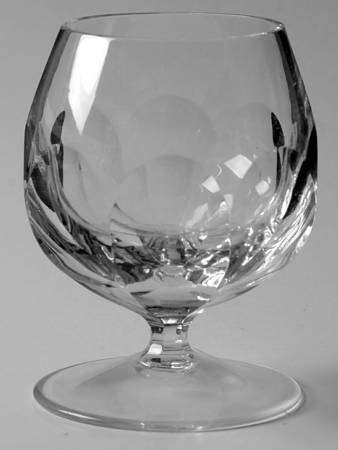 Sonja (Cut Panels) Brandy Glass