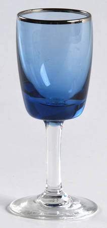 Summer Sky (Platinum Trim) Cordial Glass