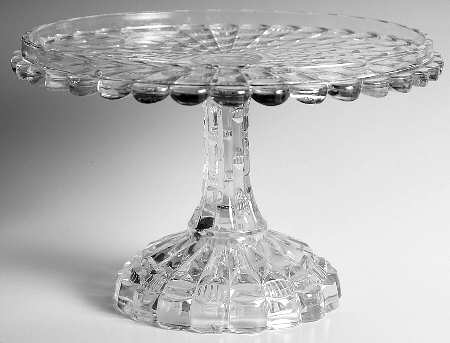 Cut Log 10" Diameter Pedestal Cake Stand No Dome