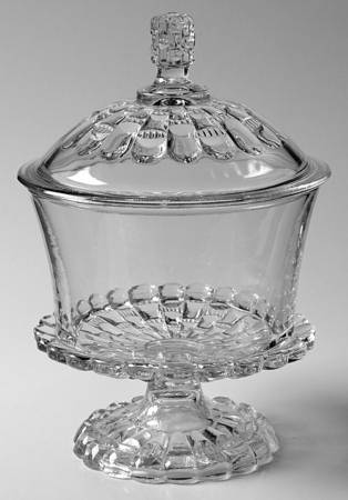 Cut Log Footed Candy Dish & Lid