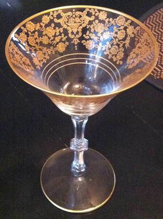 Rose Bud (Gold Trim, Stem 81) Champagne/Tall Sherbet