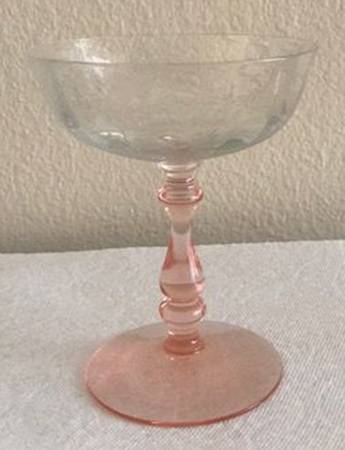 Flanders (Stem27, Pink Stem) Champagne/Tall Sherbet
