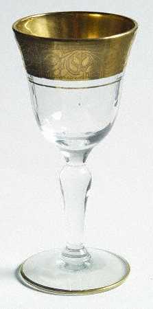 Rambler Rose 35 Gold (Optic) Cordial Glass