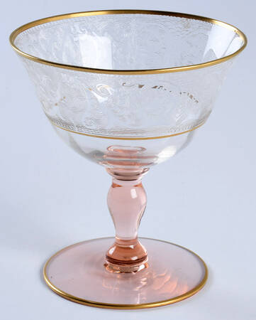 Decoration 889 Rose (Gold Trim) Low Sherbet