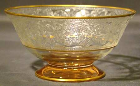 Decoration 889 Rose (Gold Trim) Small Fruit Dessert Bowl