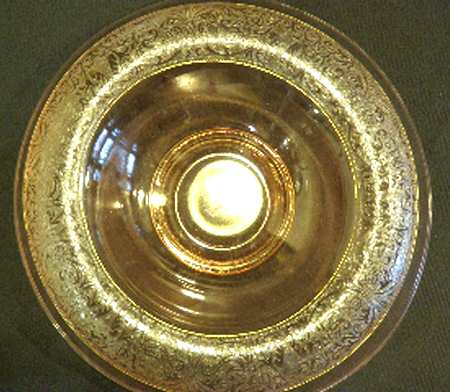 Decoration 889 Rose (Gold Trim) 11" Rolled Edge Bowl