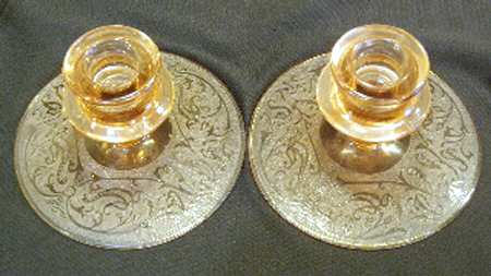 Decoration 889 Rose (Gold Trim) Single Light Candlestick
