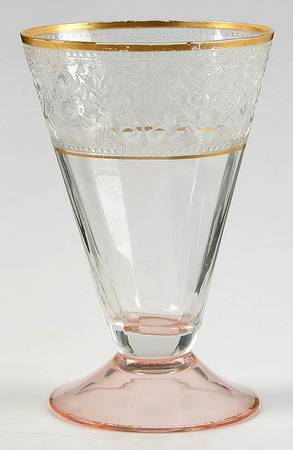 Decoration 889 Rose (Gold Trim) 10 Oz Footed Tumbler