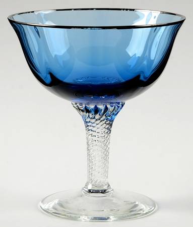 Minstrel Blue Champagne/Tall Sherbet by Gorham Crystal