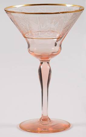 La Furiste Rose (Gold Trim) Champagne/Tall Sherbet