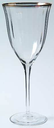 Laurin Gold Tall Wine Glass by Gorham Crystal