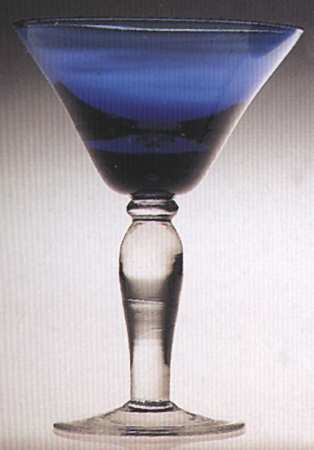 Colonial Cobalt Martini Glass