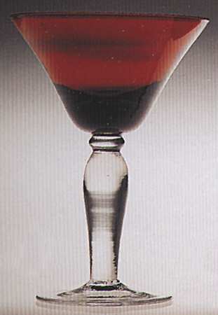 Colonial Ruby Martini Glass