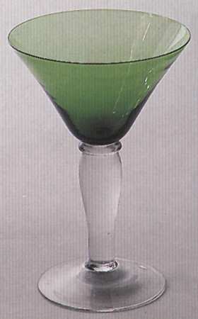Colonial Green  Martini Glass