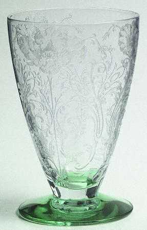 Flanders (Stem 27, Green Stem) Footed Tumbler