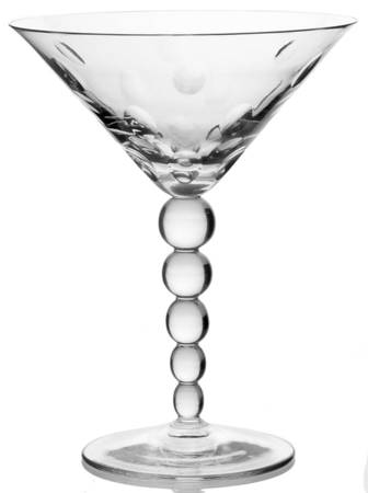 Bubbles Clear Martini Glass