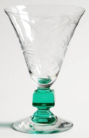 Bird of Paradise (Stem 934, Green Stem) Wine Glass