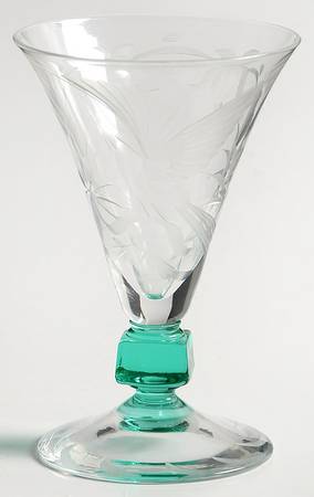 Bird of Paradise (Stem 934, Green Stem) Sherry Glass