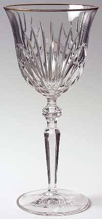 Rosewood Gold Wine Glass by Gorham Crystal