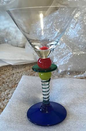 Harlequin Martini Glass