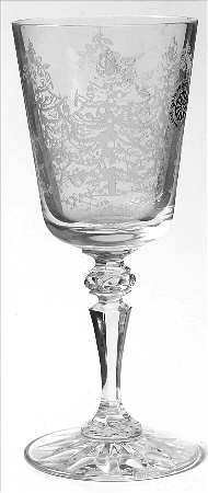 Christmas Tree Sherry Glass