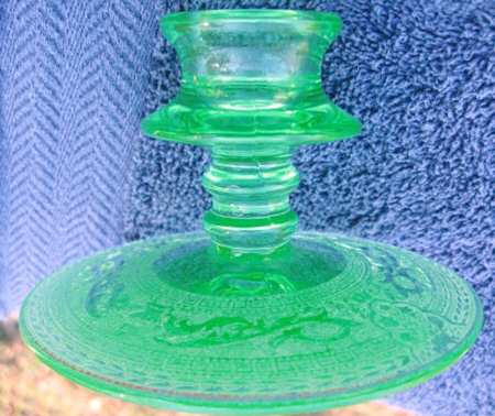 Gothic Plantagonet Green Single Light Candlestick