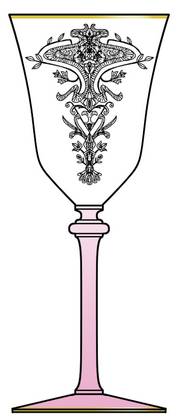 Decoration 109 Pink (Stem 22) by Glastonbury - Lotus