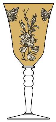 Butterfly (Topaz Bowl, Stem 86) by Glastonbury - Lotus