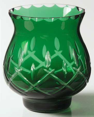 Lady Anne Emerald Green Hurricane Lamp, Globe Only