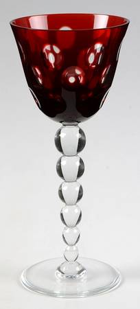 Bubbles Ruby Wine Glass