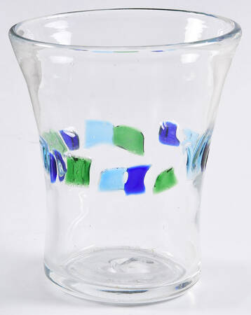 Harlequin II (Blue & Green) 12 Oz Flat Tumbler