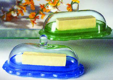 Carmel Periwinkle Blue 1/4 Pound Covered Butter