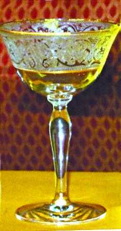 Decoration 889 Clear (Gold Trim, Stem 21) Champagne/Tall Sherbet