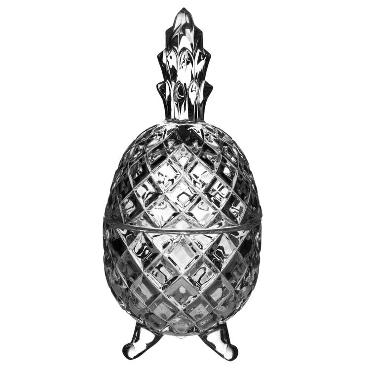 Pineapple Collection 3-Footed Candy Dish with Lid by Godinger
