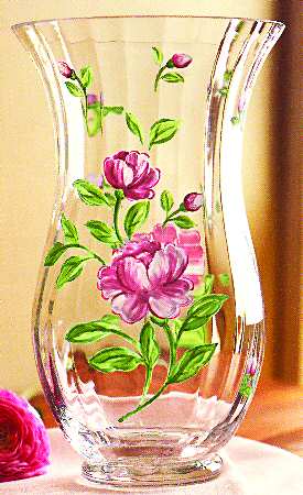 Lady Anne Handpaint Collection 10" Flower Vase
