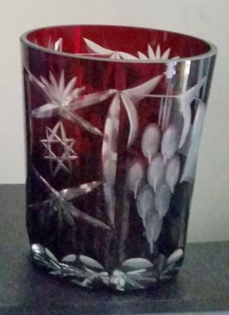 Grape Cut Ruby Double Old Fashioned