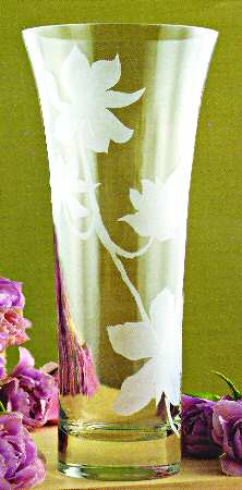 Floral Serenity 12" Flared Vase