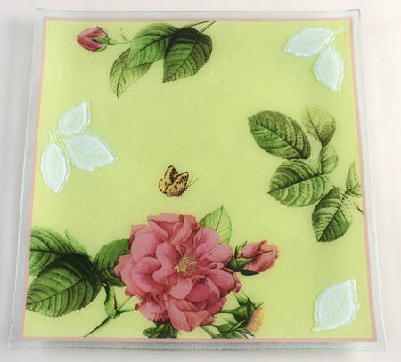 Rose Serenade 14" Square Platter