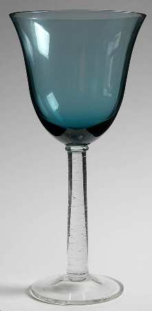 Crackle Blue Water Goblet