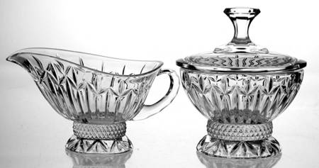 Olympia Creamer and Sugar with Lid Set