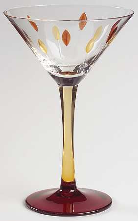 Fall Jewels Martini Glass