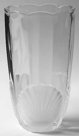 Frosted Shell 10" Flower Vase
